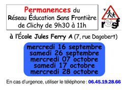 Permanences resf Clichy - sept-oct 2009