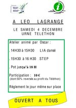 Annonce Atelier Téléthon 4 décembre 2010