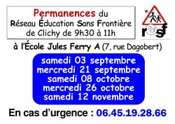 Affiches permanences RESF Clichy - automne 2011