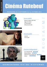 Cinéma Rutebeuf septembre 2013 programmation