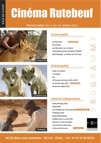 Programme cinéma Rutebeuf une Clichy mars 2015 