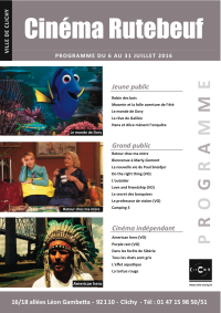 Programme 1 cinéma Clichy juillet 2016